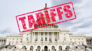 Tariff Stamp on United States Capitol