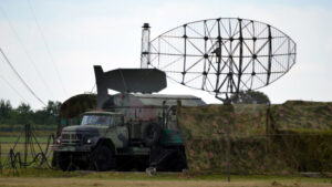 Military radar, truck