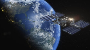 International Space Station Orbiting Earth