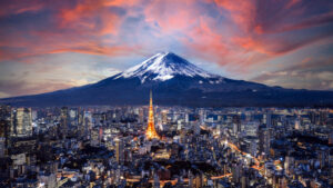 Mt. Fuji and Tokyo skyline