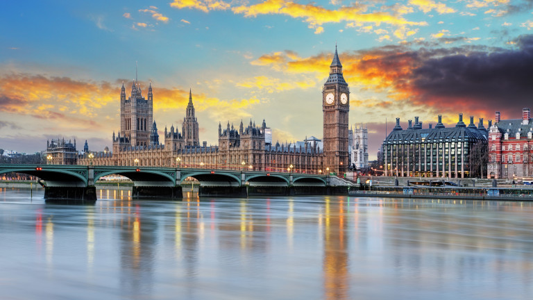 London at sunset